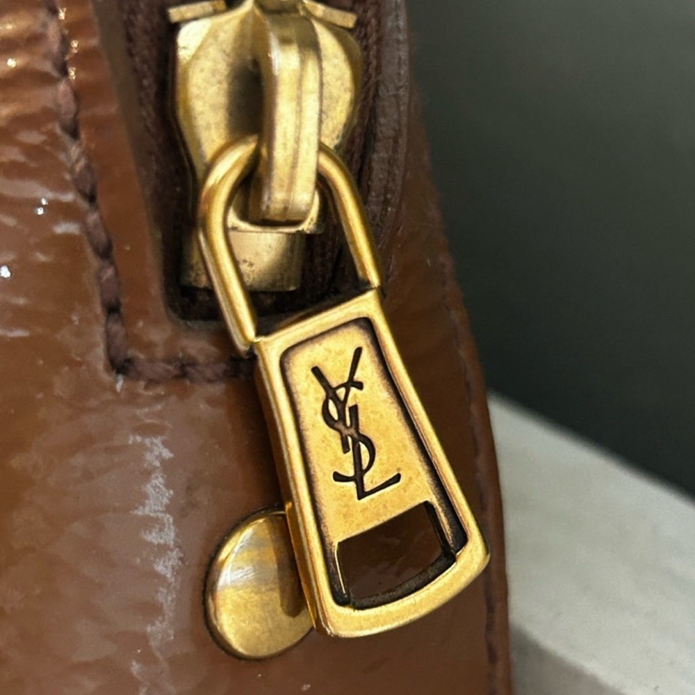 Yves Saint Laurent YSL Patent Leather Medium Muse Satchel Bag Vintage - Picture 5 of 14